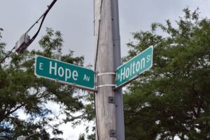 Hope street sign